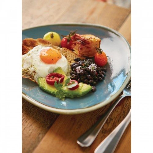 Olympia Kiln Triangular Plate Ocean 280mm