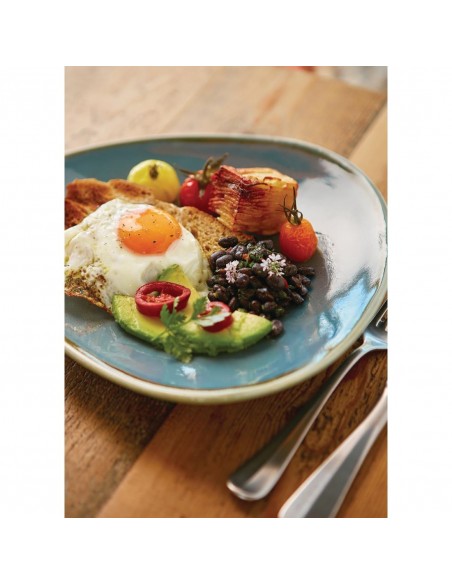 Olympia Kiln Triangular Plate Ocean 280mm