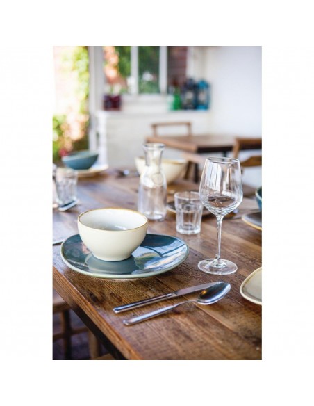 Olympia Kiln Triangular Plate Ocean 280mm