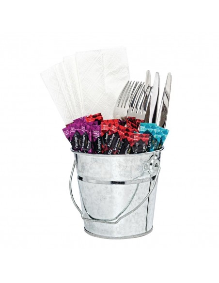 Large Round Galvanised Steel Bucket