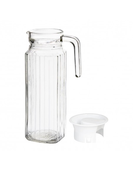 Olympia Ribbed Glass Jugs 1Ltr
