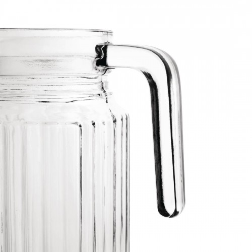 Olympia Ribbed Glass Jugs 1Ltr