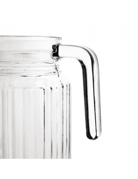 Olympia Ribbed Glass Jugs 1Ltr