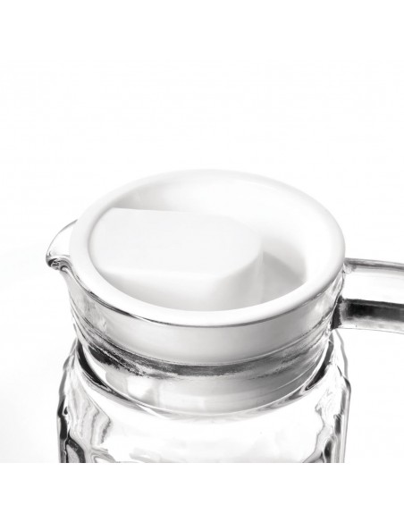 Olympia Ribbed Glass Jugs 1Ltr