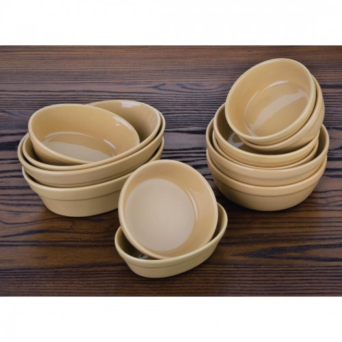 Olympia Earthenware Oval Pie Bowls 180x 133mm