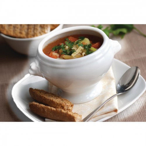 Olympia Whiteware Lion Head Soup Bowls 475ml