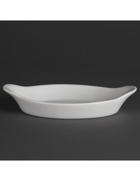 Olympia Whiteware Oval Eared Dishes 204mm