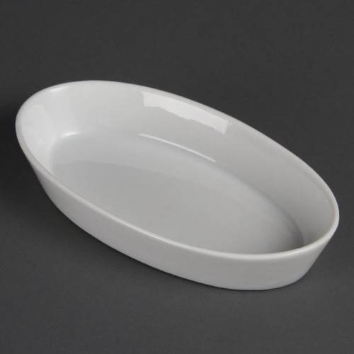 Olympia Whiteware Oval Sole Dishes 195x 110mm