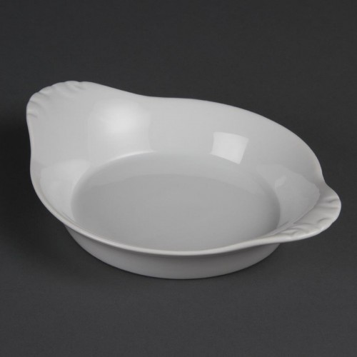 Olympia Whiteware Round Eared Dishes 220mm