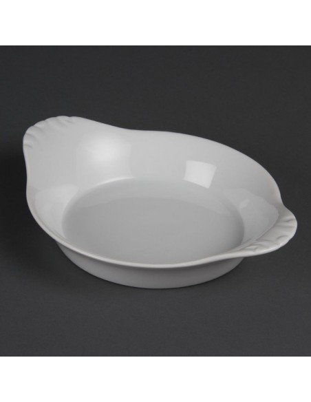 Olympia Whiteware Round Eared Dishes 220mm
