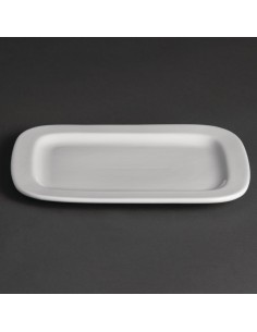 Olympia Whiteware Rounded Rectangular Plates 230mm