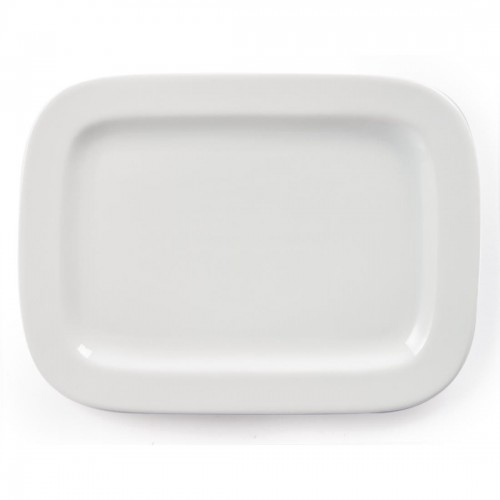 Olympia Whiteware Rounded Rectangular Plates 230mm