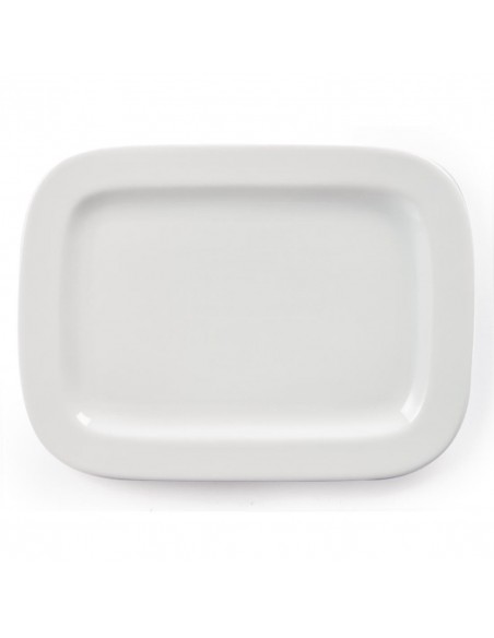 Olympia Whiteware Rounded Rectangular Plates 230mm
