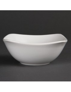 Olympia Whiteware Rounded Square Bowls 140mm