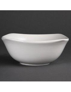 Olympia Whiteware Rounded Square Bowls 220mm