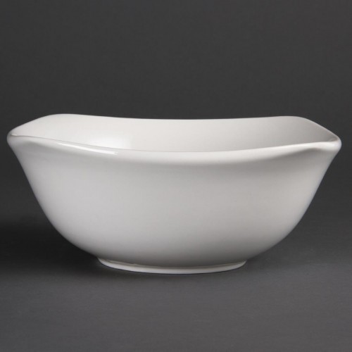 Olympia Whiteware Rounded Square Bowls 220mm