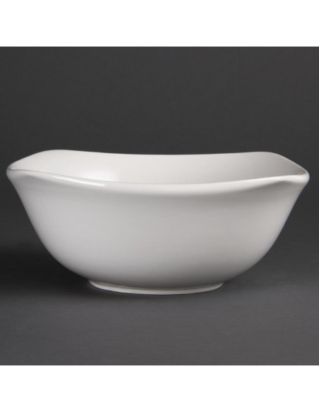 Olympia Whiteware Rounded Square Bowls 220mm