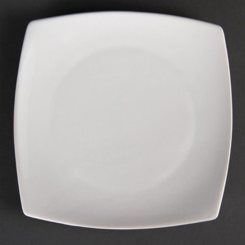 Olympia Whiteware Rounded Square Plates 185mm