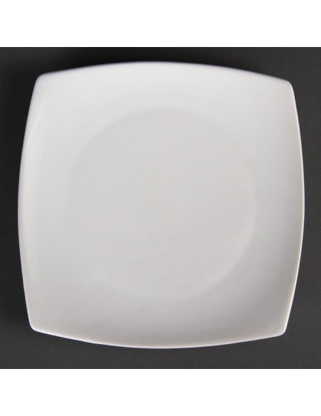 Olympia Whiteware Rounded Square Plates 185mm