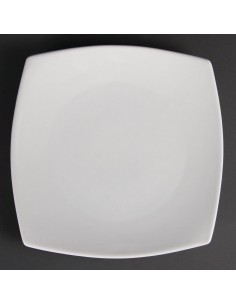 Olympia Whiteware Rounded Square Plates 240mm