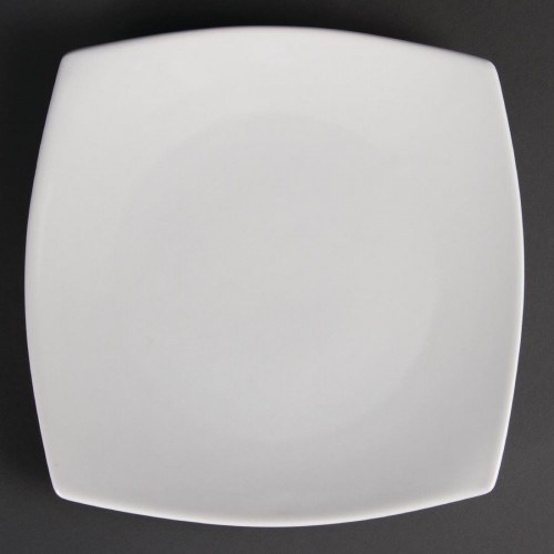 Olympia Whiteware Rounded Square Plates 240mm