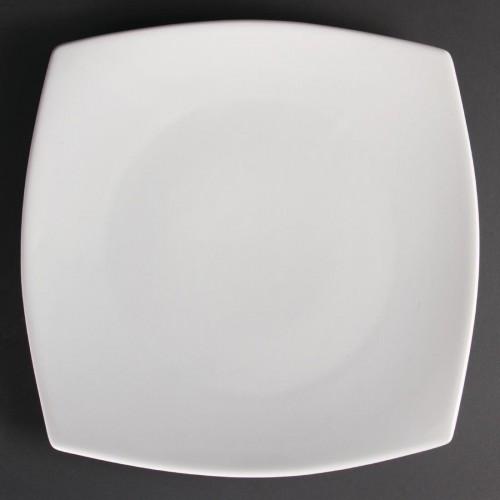 Olympia Whiteware Rounded Square Plates 305mm