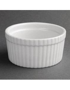 Olympia Whiteware Souffle Dishes 105mm