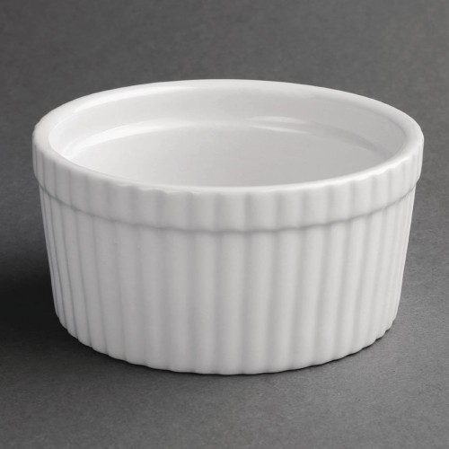 Olympia Whiteware Souffle Dishes 105mm