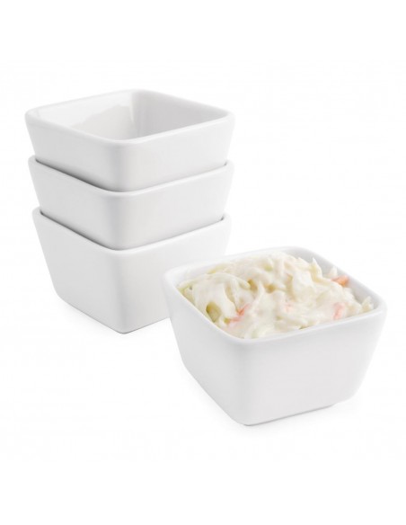 Olympia Whiteware Tall Square Mini Dishes 75mm