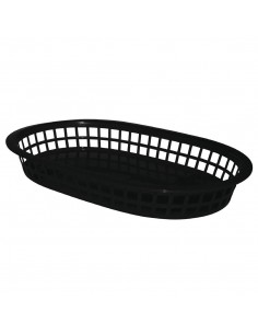 Oval Food Basket Black