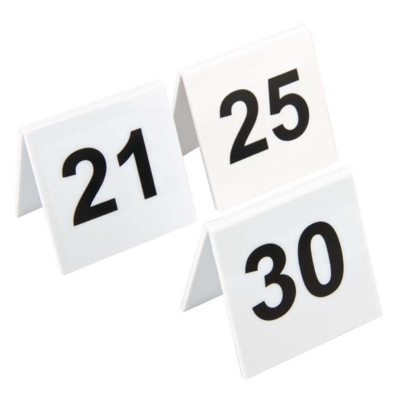 Plastic Table Numbers 21-30 | L983 | Next Day Catering
