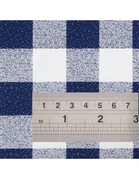 PVC Blue Check Tablecloth