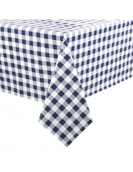 PVC Blue Check Tablecloth