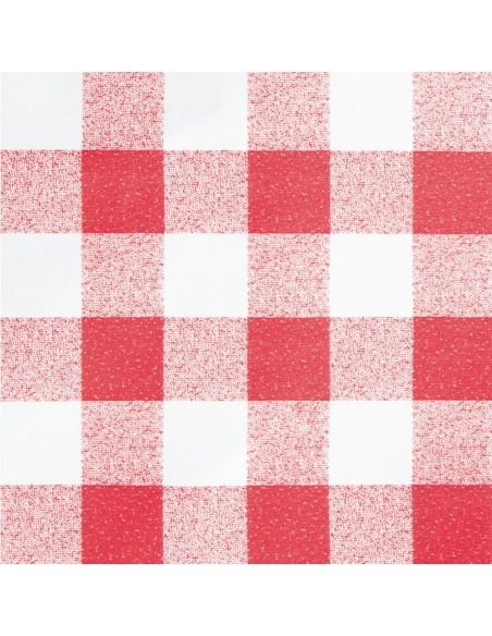 PVC Red Check Tablecloth