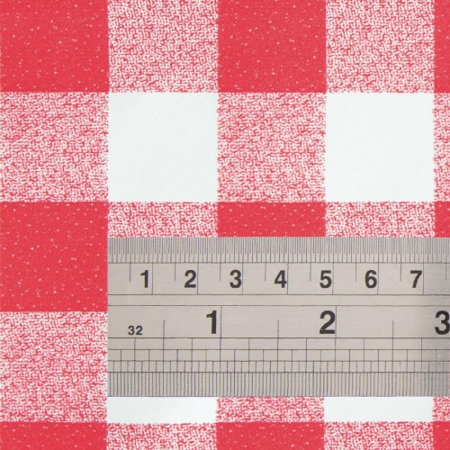 PVC Red Check Tablecloth