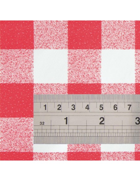 PVC Red Check Tablecloth