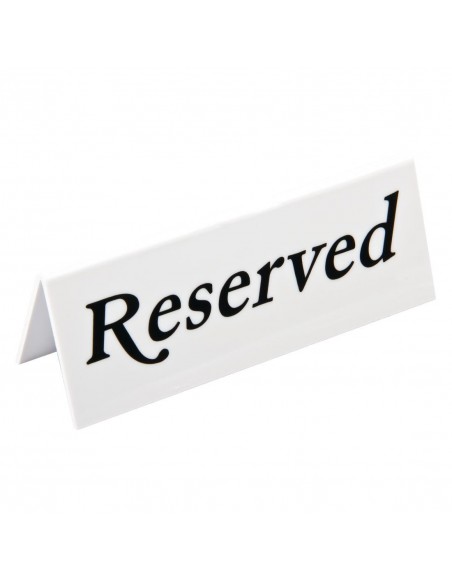 Reserved Plastic Table Sign