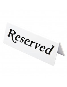 Reserved Plastic Table Sign 2