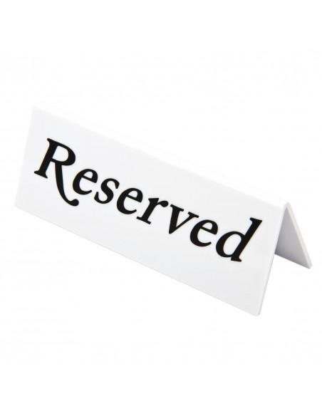 Reserved Plastic Table Sign