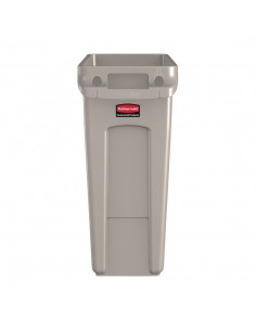 Rubbermaid Slim Jim Container With Venting Channels Beige 60Ltr 2
