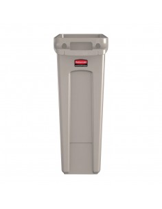 Rubbermaid Slim Jim Container With Venting Channels Beige 87Ltr 2