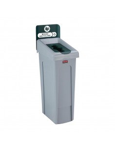 Rubbermaid Slim Jim Mixed Recycling Station Green 87Ltr