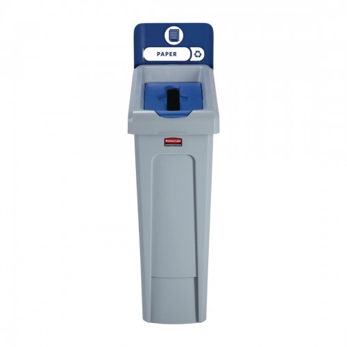 Rubbermaid Slim Jim Paper Recycling Station Blue 87Ltr