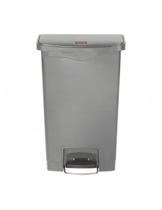 Rubbermaid Slim Jim Step On Front Step Pedal Bin Grey 50Ltr 2