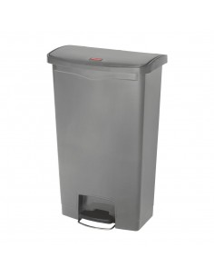 Rubbermaid Slim Jim Step On Front Step Pedal Bin Grey 68Ltr