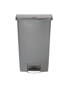 Rubbermaid Slim Jim Step On Front Step Pedal Bin Grey 68Ltr 2