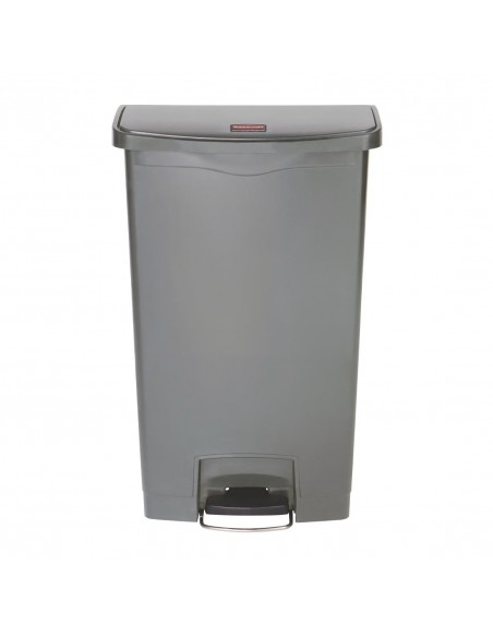 Rubbermaid Slim Jim Step On Front Step Pedal Bin Grey 68Ltr