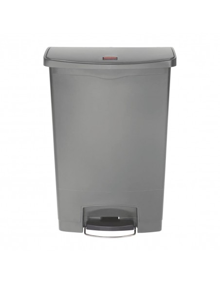 Rubbermaid Slim Jim Step On Front Step Pedal Bin Grey 90Ltr