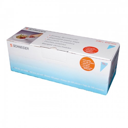 Schneider Blue Disposable Piping Bags 47cm Pack of 100