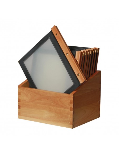 Wooden Spine Menu Holders
